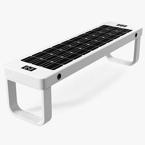 3D Solar Powered Outdoor Bench