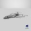 3D model Destroyed Business Jet Fuselage White