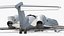3D model Destroyed Business Jet Fuselage White