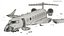 3D model Destroyed Business Jet Fuselage White
