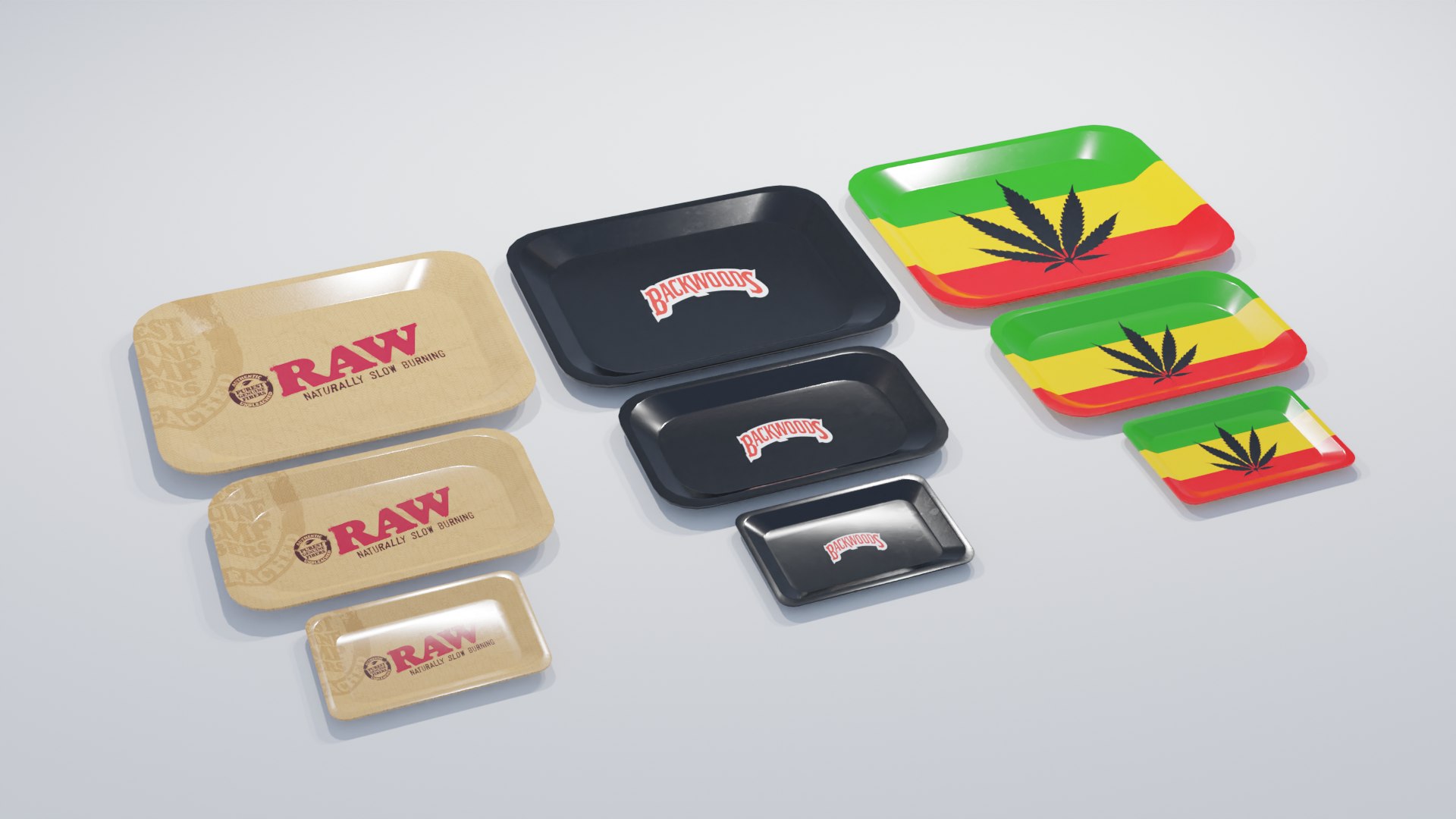 3D Rolling Trays 4K and 2K Lowpoly TurboSquid 1987541