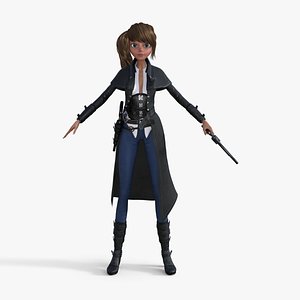 Cartoon Cowboy Girl