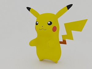 Personagem de desenho animado Pikachu Modelo 3D $39 - .3ds .blend