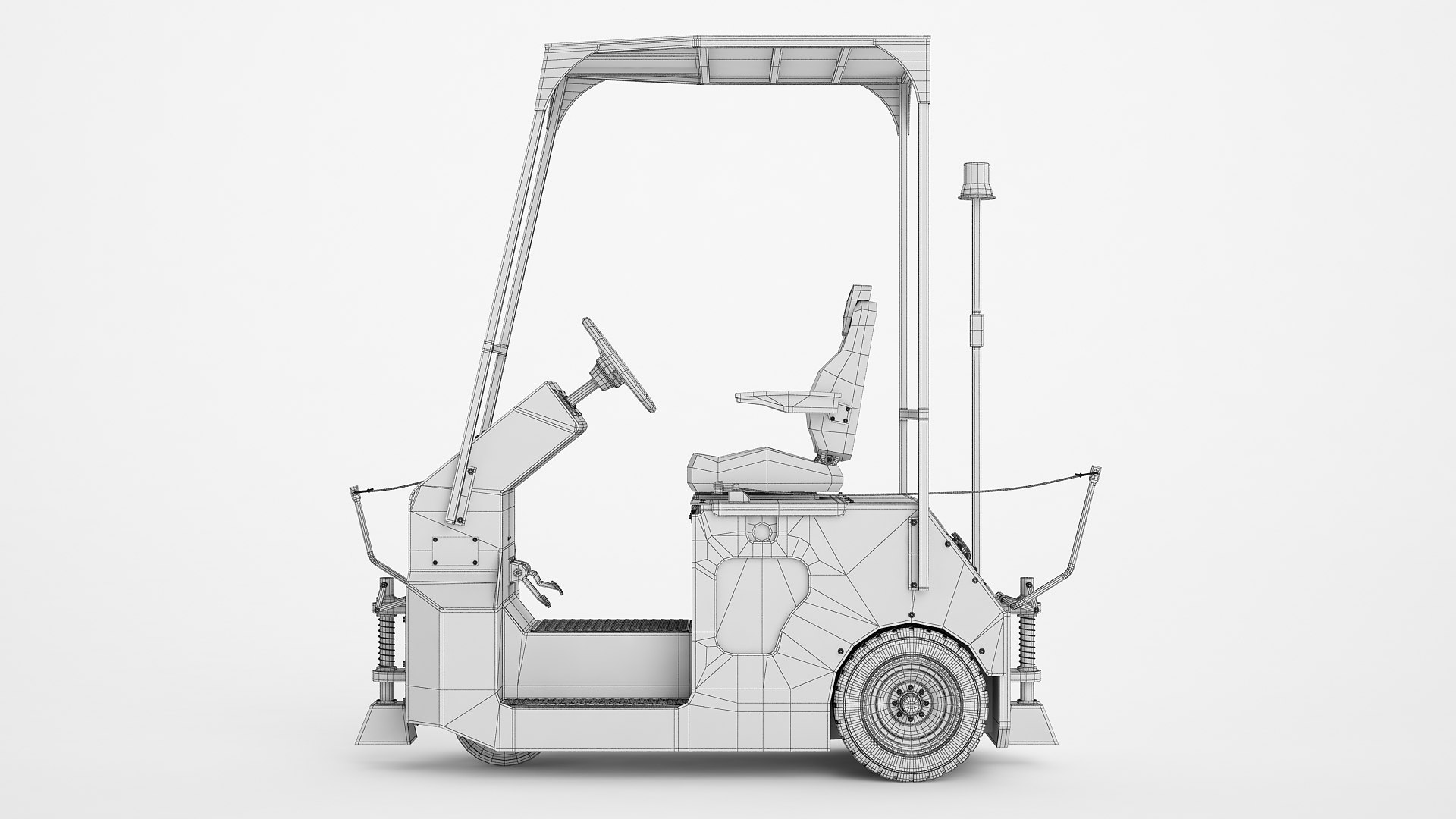 3D Electric Industrial Tugger 03 model - TurboSquid 1732738