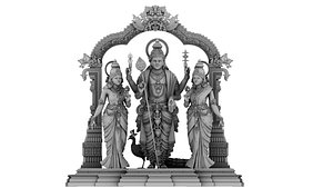3D lord muruga statue