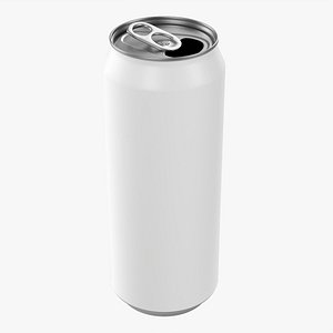 Opened standard beverage can 500 ml 16-9 oz