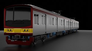 3D komuter line low-poly