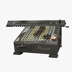 Antique 1950 Calculator 3D model