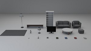 3D living room