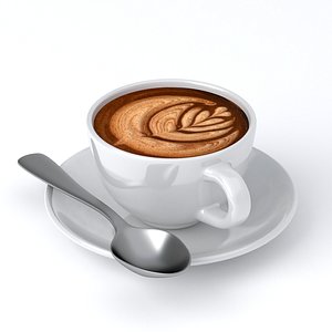 Cappuccino Cup v14 3D model