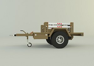military trailer model 3D model 3D