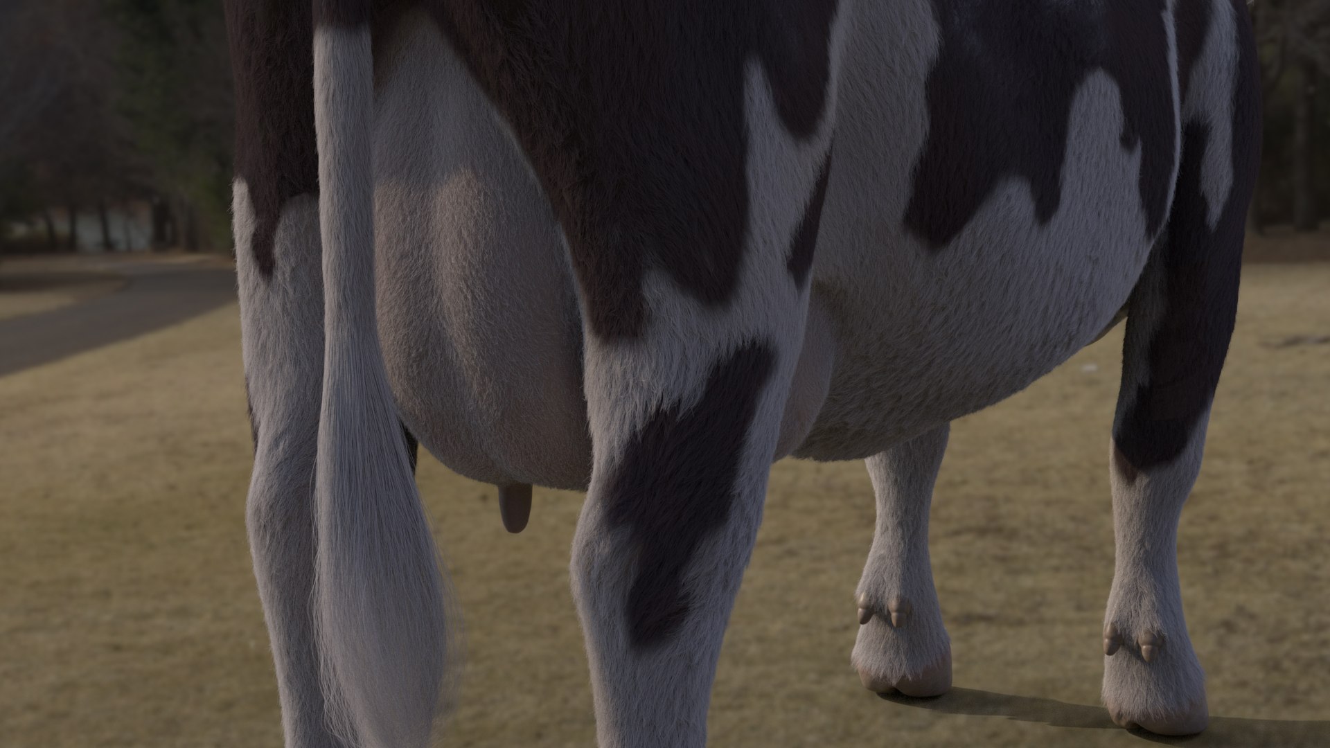 Cow Rig Fur Animation 3D Model - TurboSquid 1491323