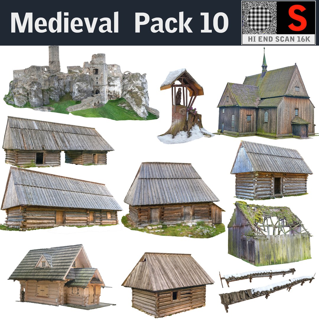 Minecraft Medieval Building Pack Modelo 3D - TurboSquid 1028410