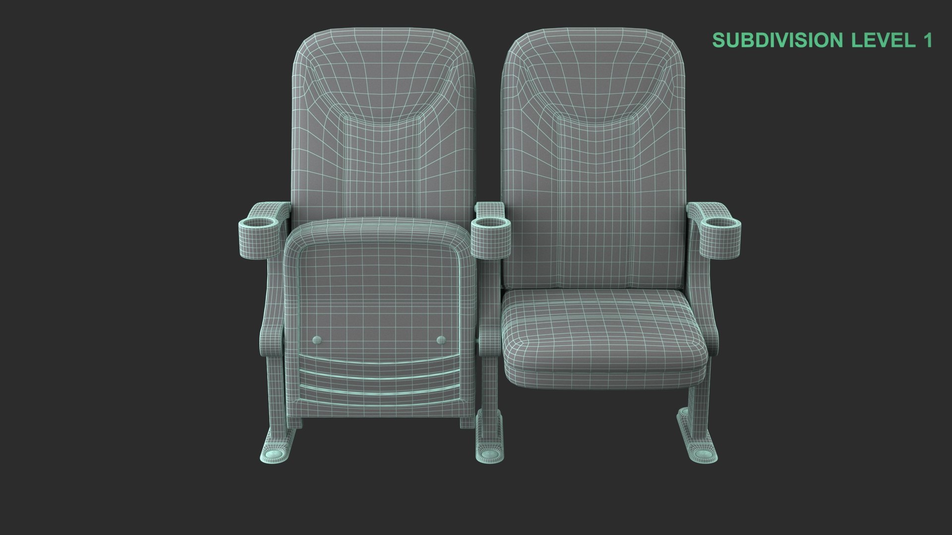 3D Cinema Seats Model - TurboSquid 2322575