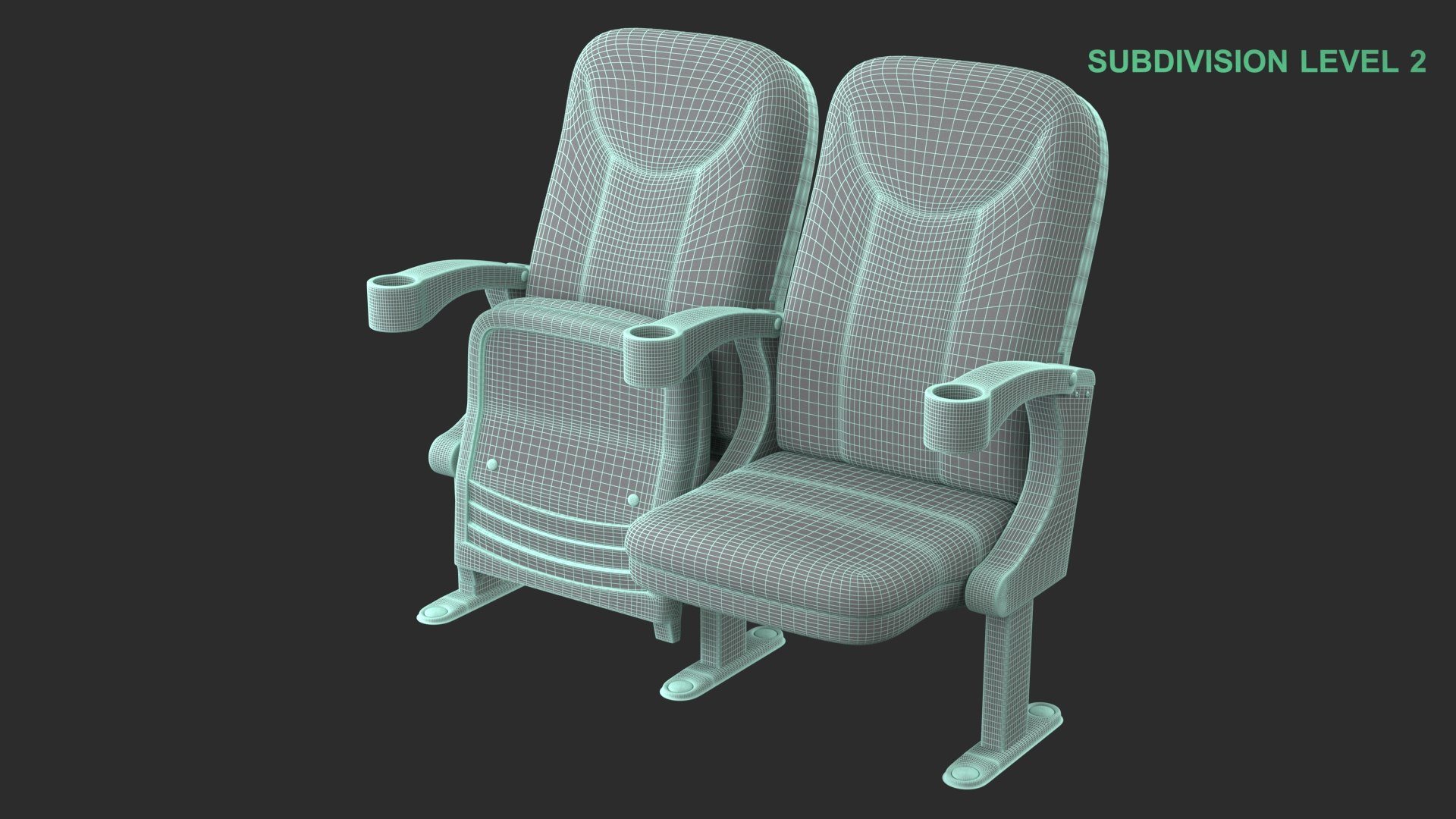 3D Cinema Seats Model - TurboSquid 2322575