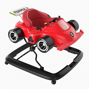 3D Racing car baby walker