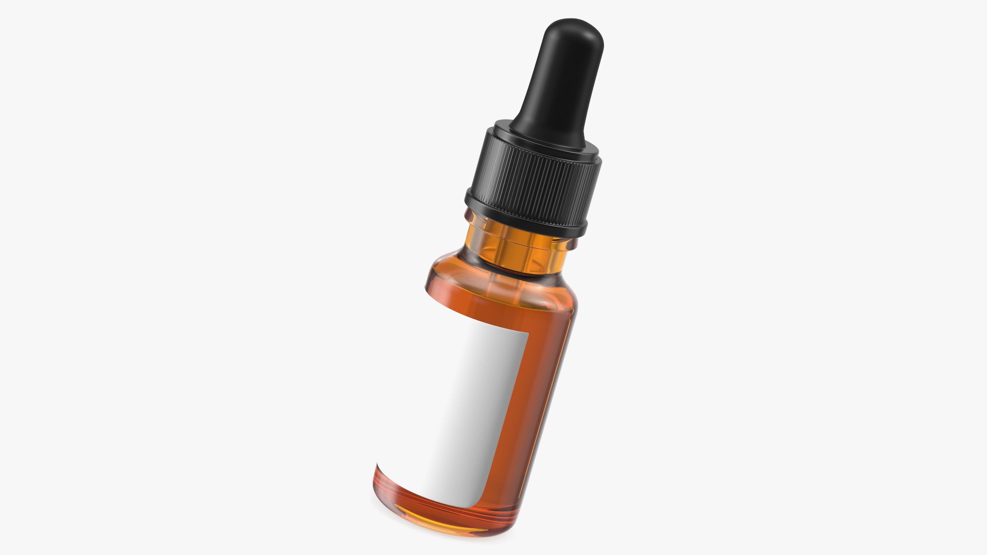 Amber Glass Dropper Bottle 20ml 3D model preview