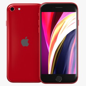 3D model iPhone SE ProductRed 2022