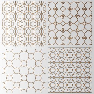 set panel lattice grille 3d max