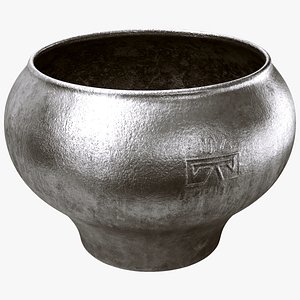 3D iron pot model