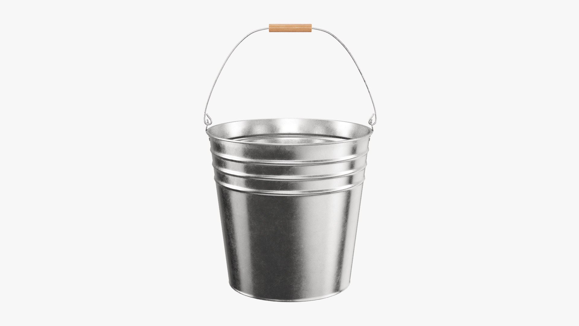 Galvanized Metal Bucket 3D Model - TurboSquid 2257614