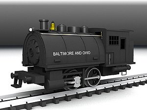 3ds max steam locomotive 0-4-0 dockside