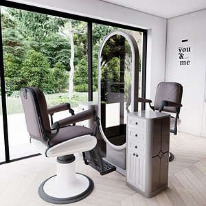 barber chair 3D