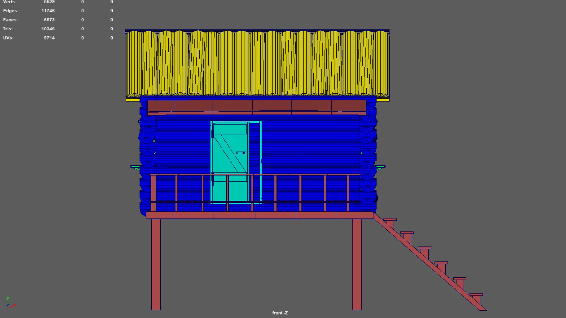 Log house 3D model - TurboSquid 1700247