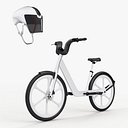 Set composto da bicicletta e casco