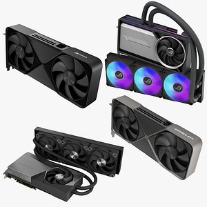 3D Graphic Cards Collection model