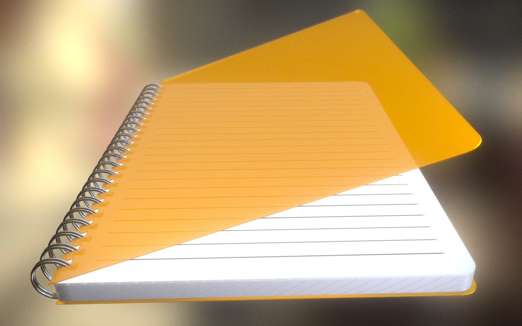 Notepad Lined 3d Model