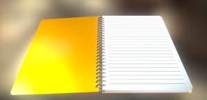 notepad lined 3d model