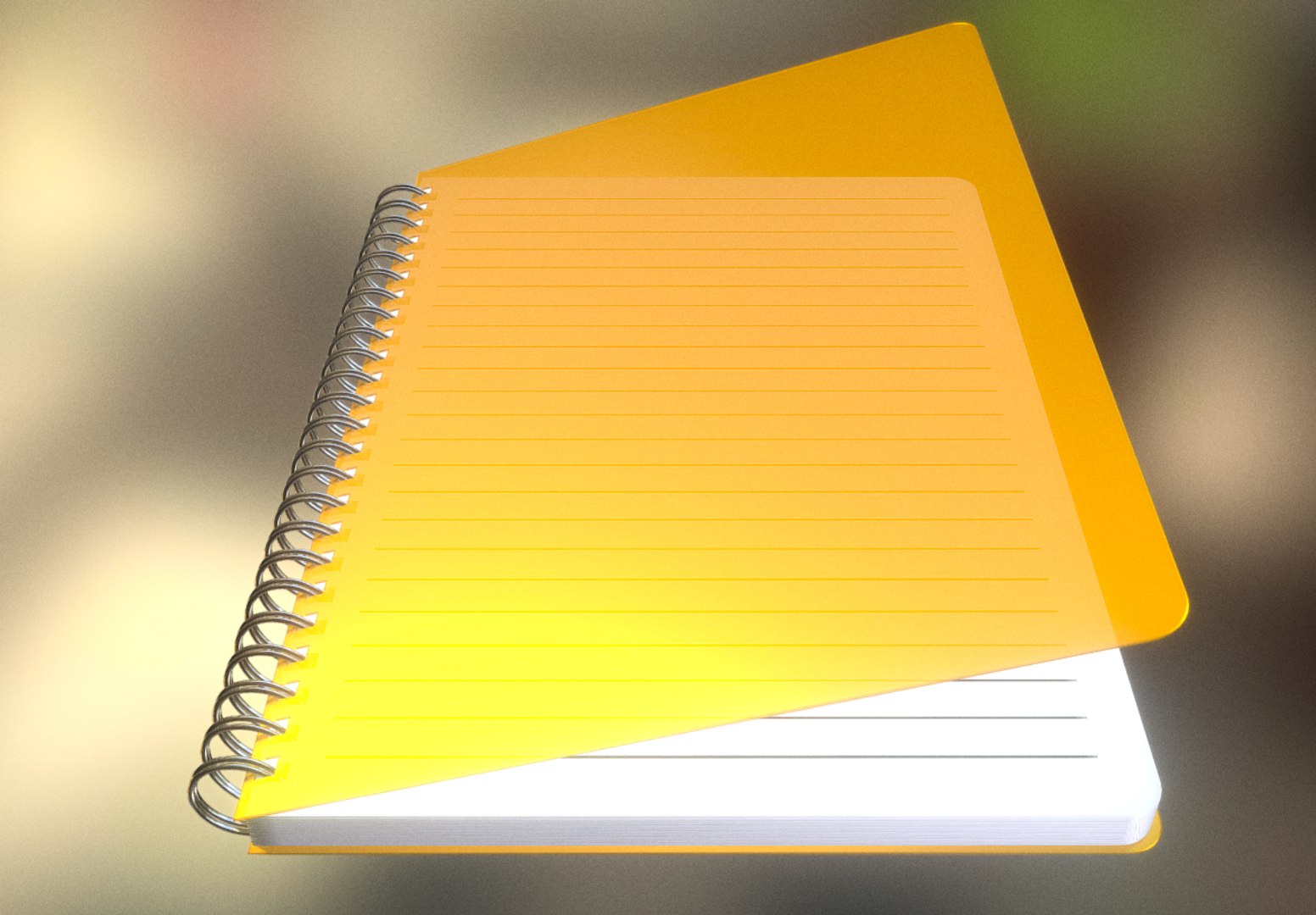 Notepad Lined 3d Model