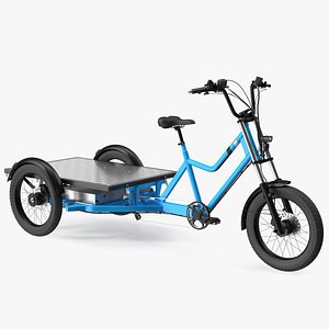 3D model Commercial Grade Electric Trike with  Flatbed