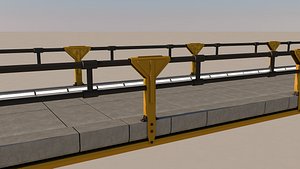 3D Sci Fi Bridge model