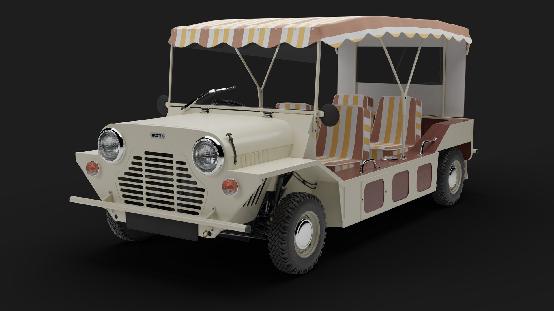 Austin Mini Moke 3d Model