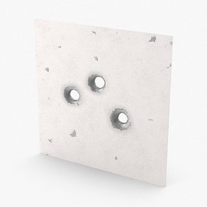 bullet hole impact 3d max