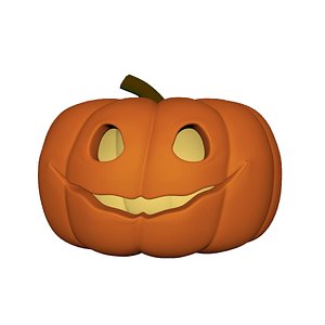 3D Pumpkin cartoon rigged