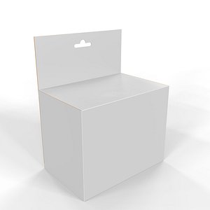 Hanging Display Packaging Box Foldable Locking Flap 3D model
