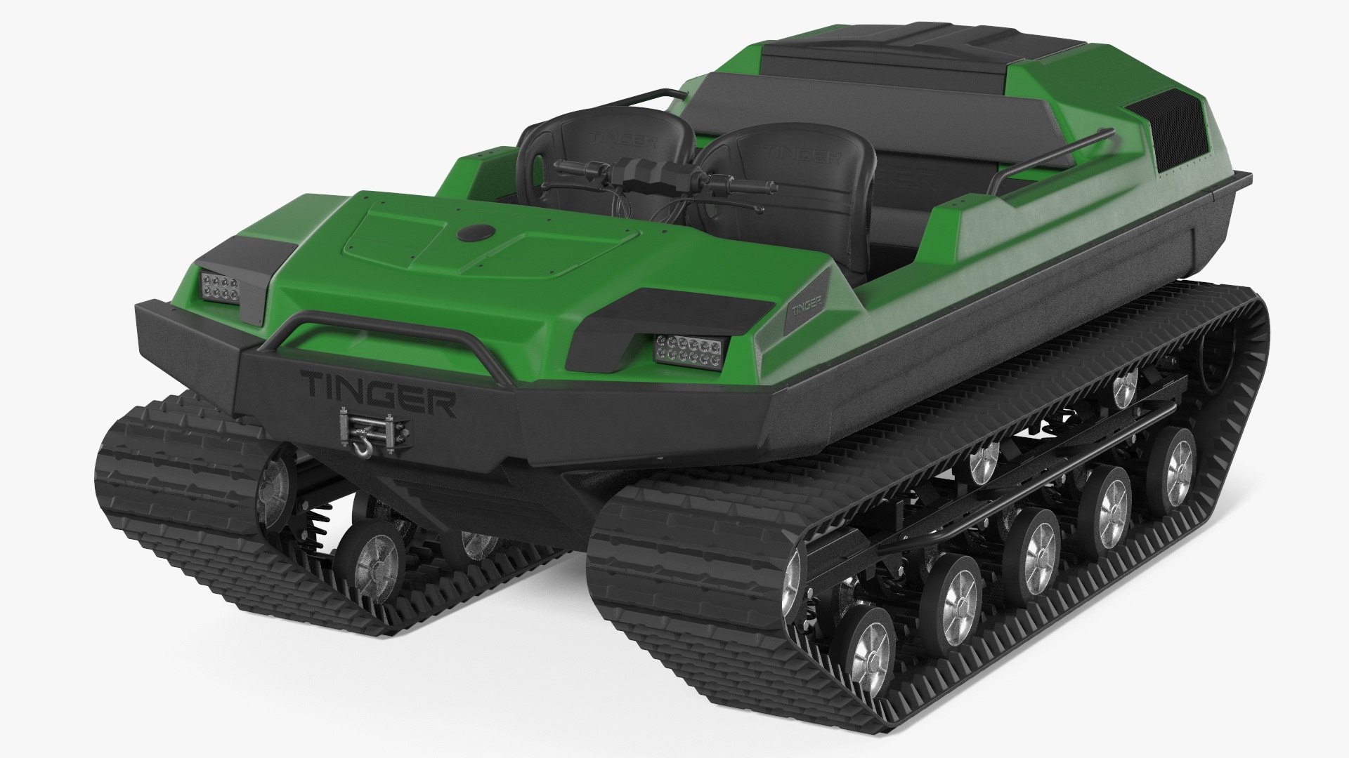 Tinger Track No Roof Rigged 3D model preview