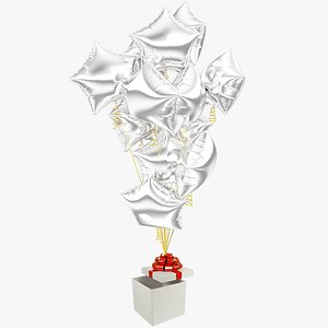 Gift with Balloons Collection V10 3D model