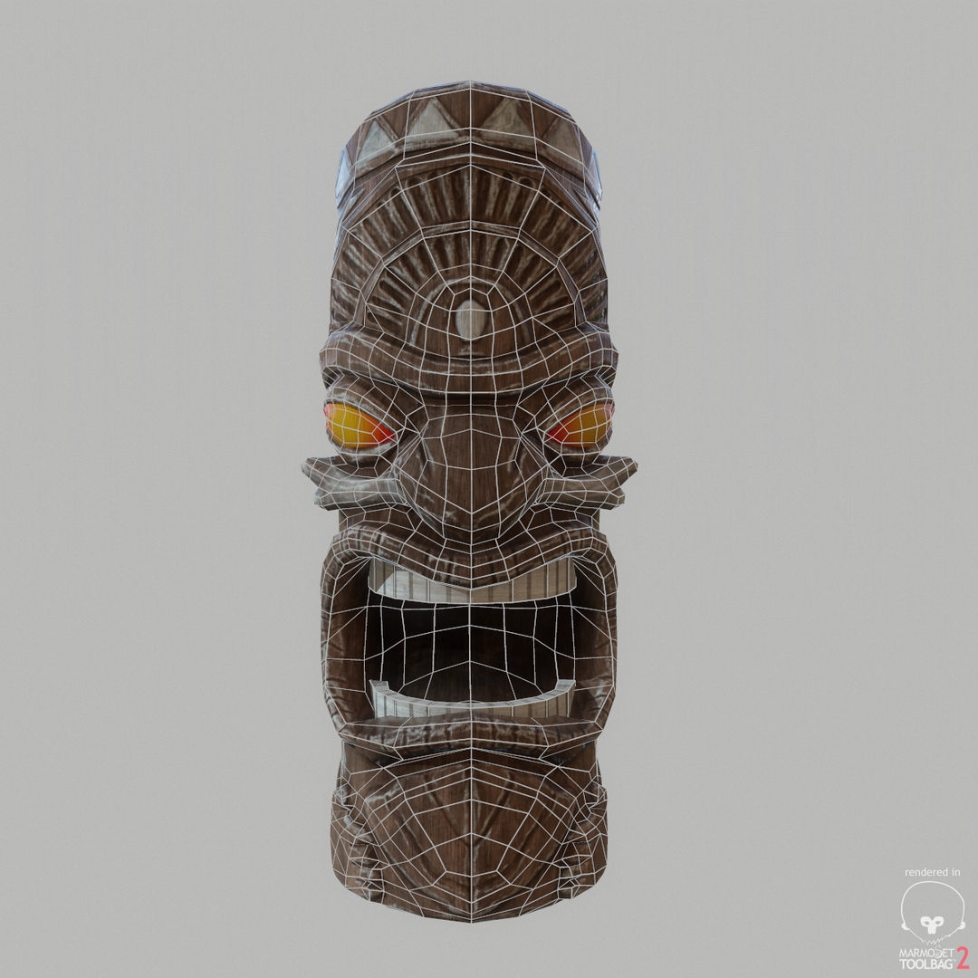 3d Model Tiki Statues