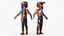 KTM Youth Motocross Bike Rider Full Gear Rigged