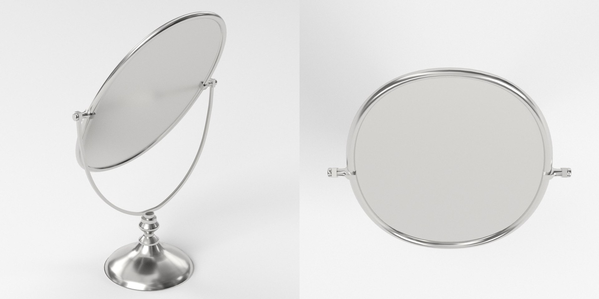 3D Oval Tabletop Mirror TurboSquid 2098602