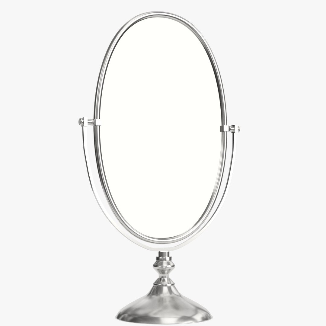 3D Oval Tabletop Mirror TurboSquid 2098602