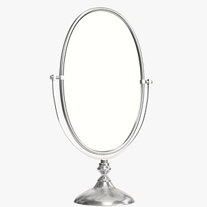 3D Oval tabletop mirror