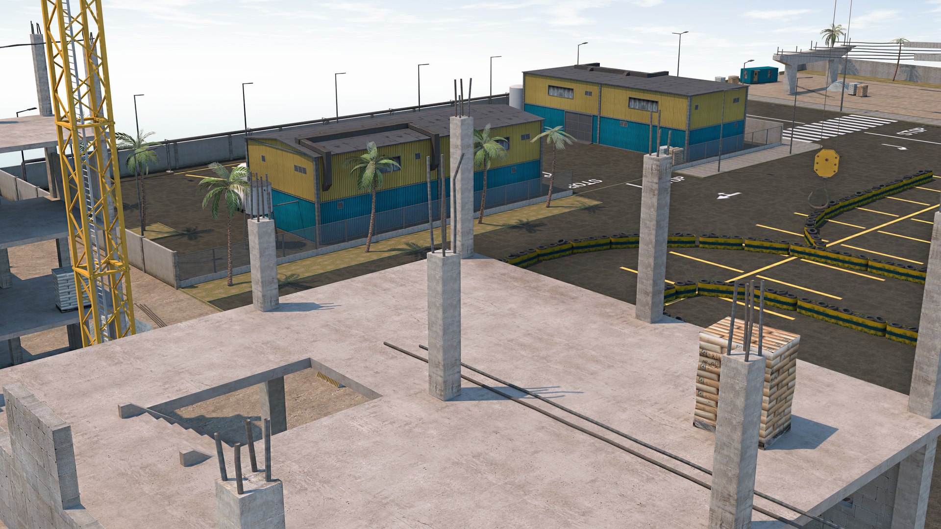 Drift Scene In Construction 3D - TurboSquid 1887308