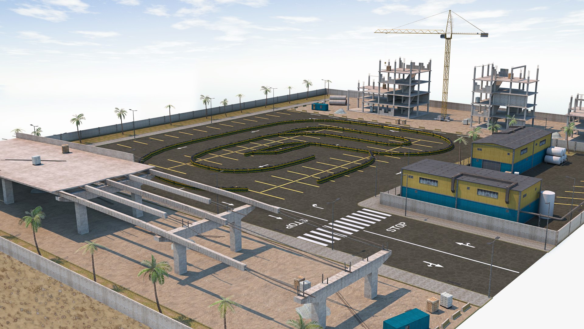 Drift Scene In Construction 3D - TurboSquid 1887308