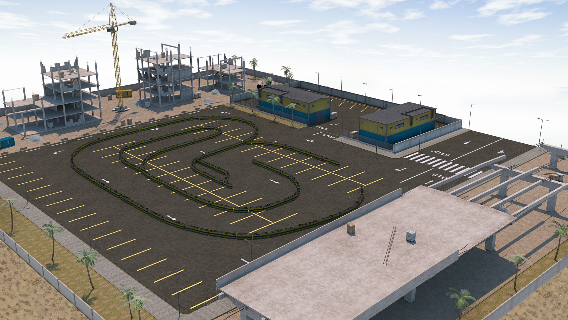 Drift Scene In Construction 3D - TurboSquid 1887308