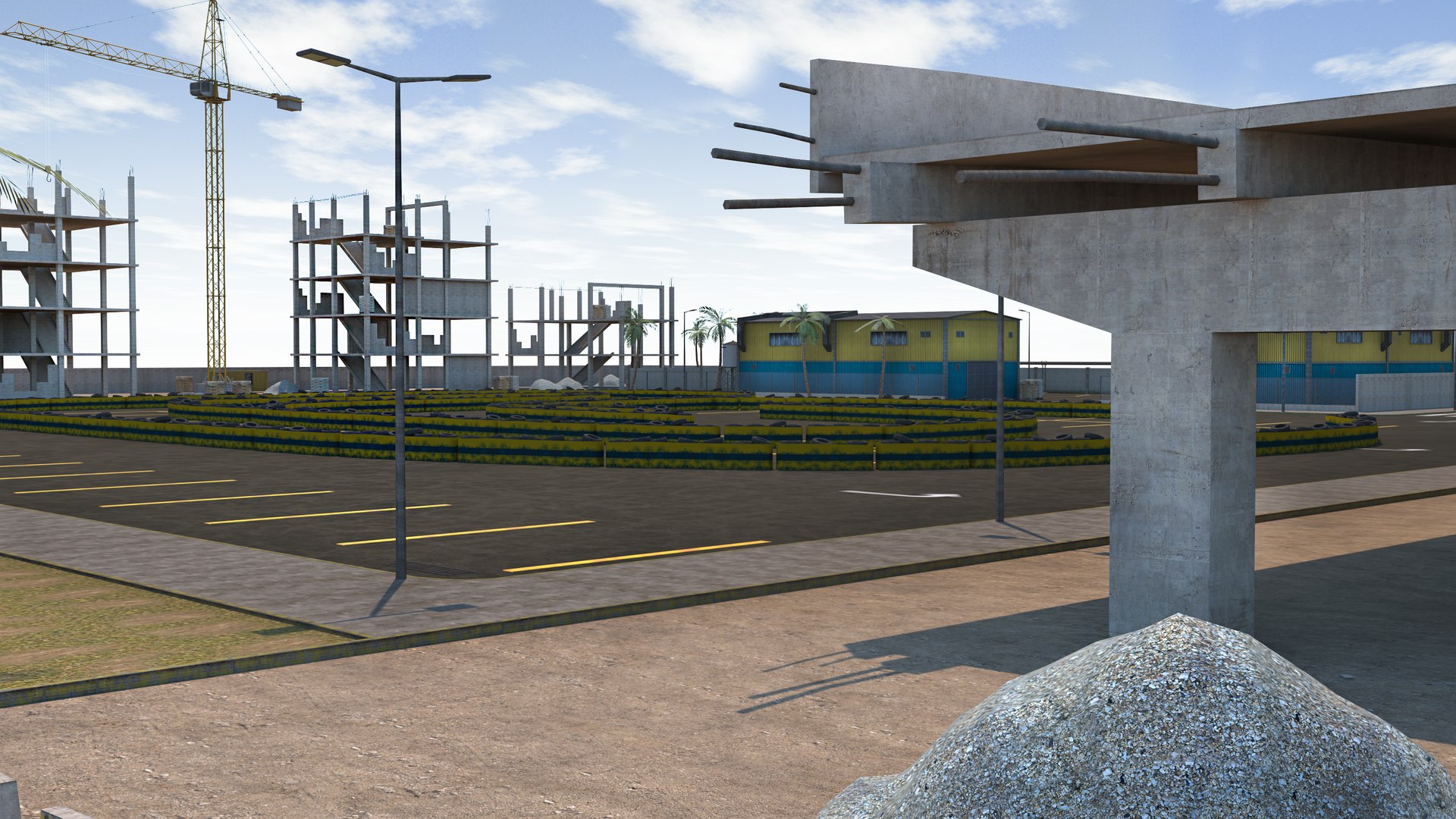 Drift Scene In Construction 3D - TurboSquid 1887308